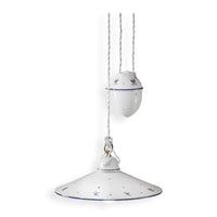 Sospensione Saliscendi Classica Asti Ceramica E Ottone Decorato 30 Cm 1 Luce E27