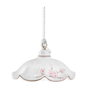 Lampadario Classico Belluno Ceramica E Ottone Satinato Decorato 1 Luce E27