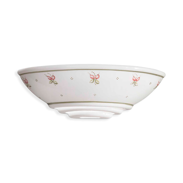 Applique Classica Trieste Bianco Decorato Filo Verde 1 Luce E27