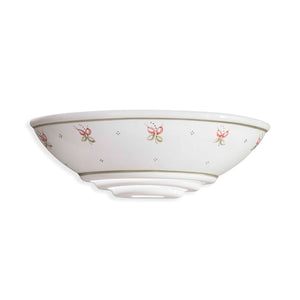 Applique Classica Trieste Bianco Decorato Filo Verde 1 Luce R7S