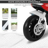Moto Elettrica per Bambini 3-8 Anni con Licenza BMW, Batteria 12V, Rotelle e Luci, 110x47x69 cm