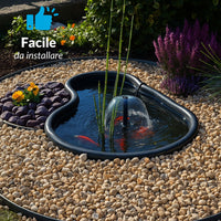 Laghetto da giardino fusine nero litri 150 dimensioni cm 113x74x h 45