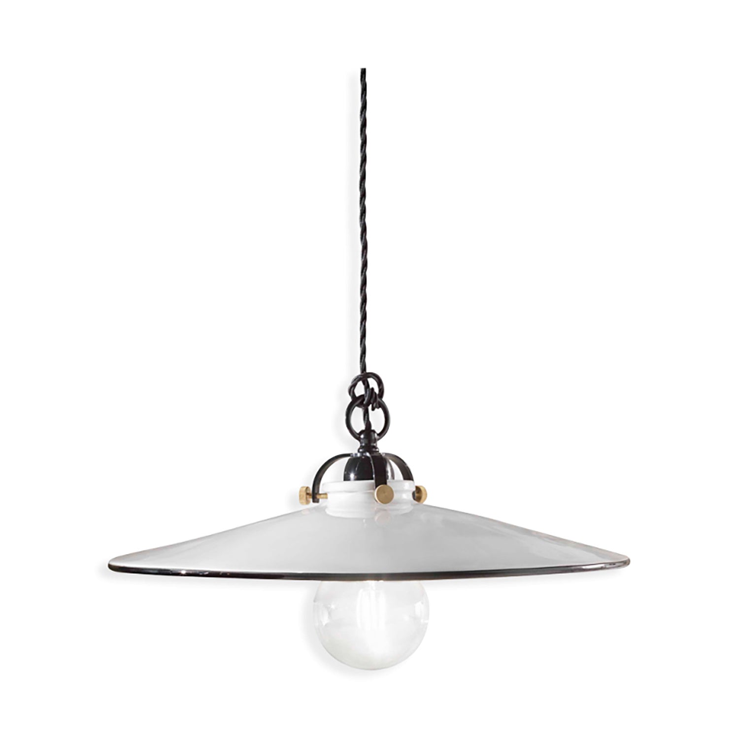 Lampadario Classico Asti Ottone E Ceramica Nero 1 Luce E27
