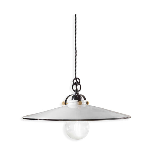 Lampadario Classico Asti Ottone E Ceramica Nero 1 Luce E27