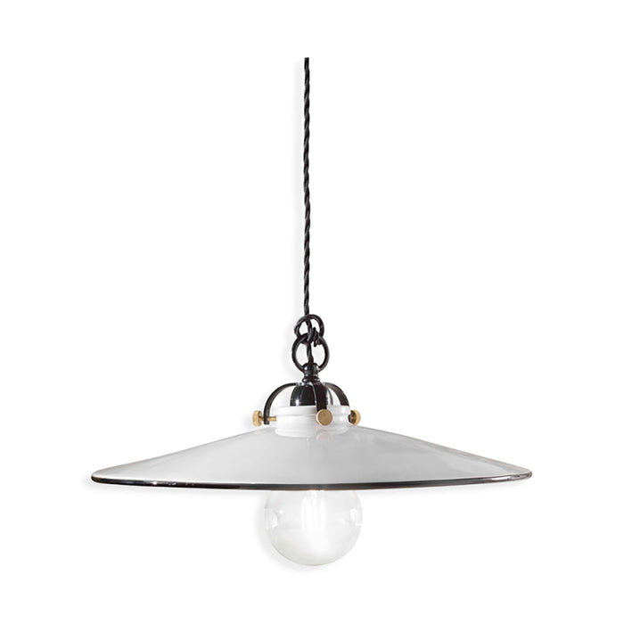 Lampadario Classico Asti Ottone E Ceramica Nero 1 Luce E27