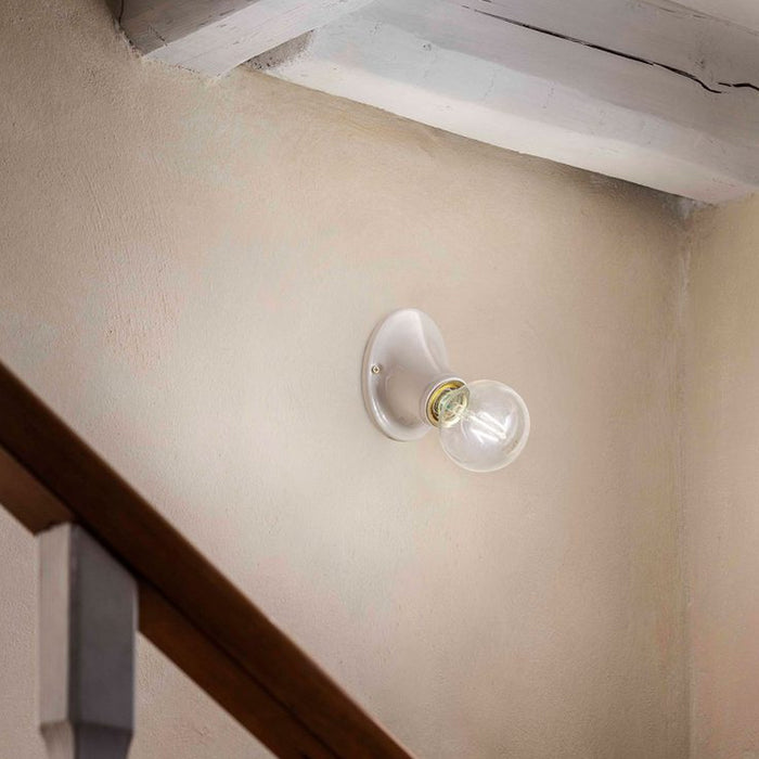 Applique Classica Trieste Bianco Lucido 1 Luce E27