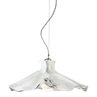 Lampadario Classico Lecco Metallo Ceramica Argento Decorato 1 Luce E27