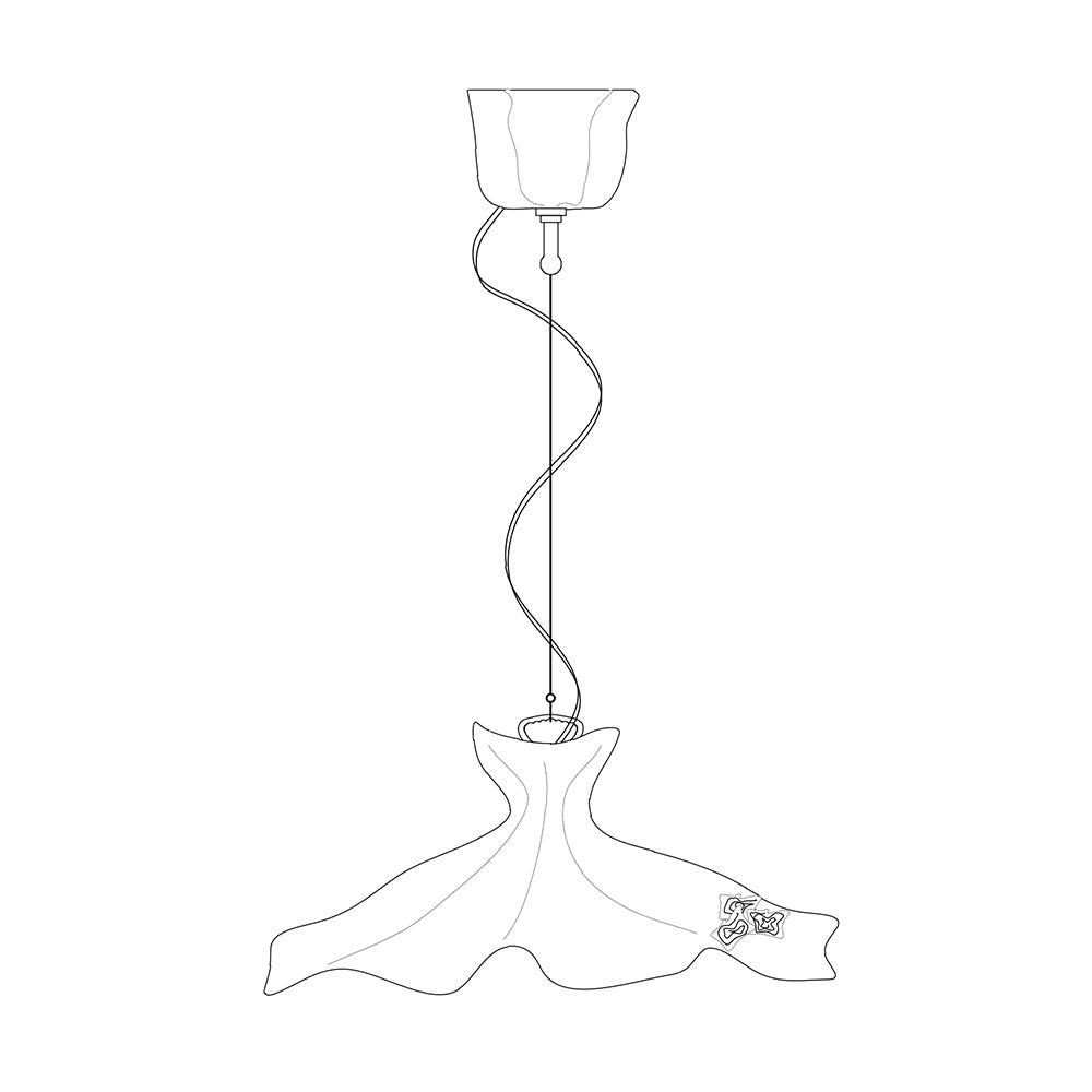 Lampadario Classico Lecco Metallo Ceramica Argento Decorato 1 Luce E27