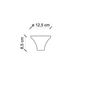 Plafoniera Vintage Tonda Piccola Ceramica Rossa 1 Luce E27