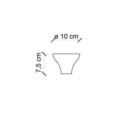Plafoniera Vintage Tonda Media Ceramica Rossa 1 Luce E14