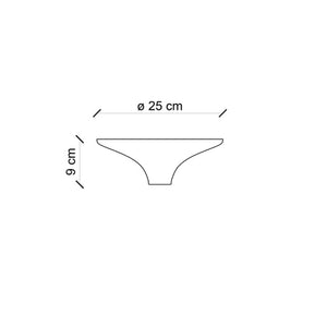 Plafoniera Vintage Tonda Grande Ceramica Nera 1 Luce E27