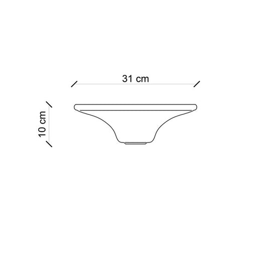 Plafoniera Vintage Quadrata Grande Ceramica Verde 1 Luce E27