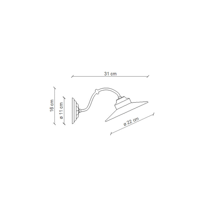 Applique Classica Asti Ceramica E Ottone Satinato Decorato Filo Blu 1 Luce E27