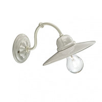 Applique Vintage B&W Metallo Smaltato Bianco 1 Luce E27