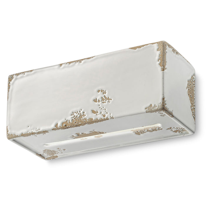 Applique Vintage Vague Vintage Ferro E Ceramica Bianco 1 Luce R7S