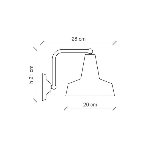 Applique Vintage Ceramica Azzurra Curva 1 Luce E27