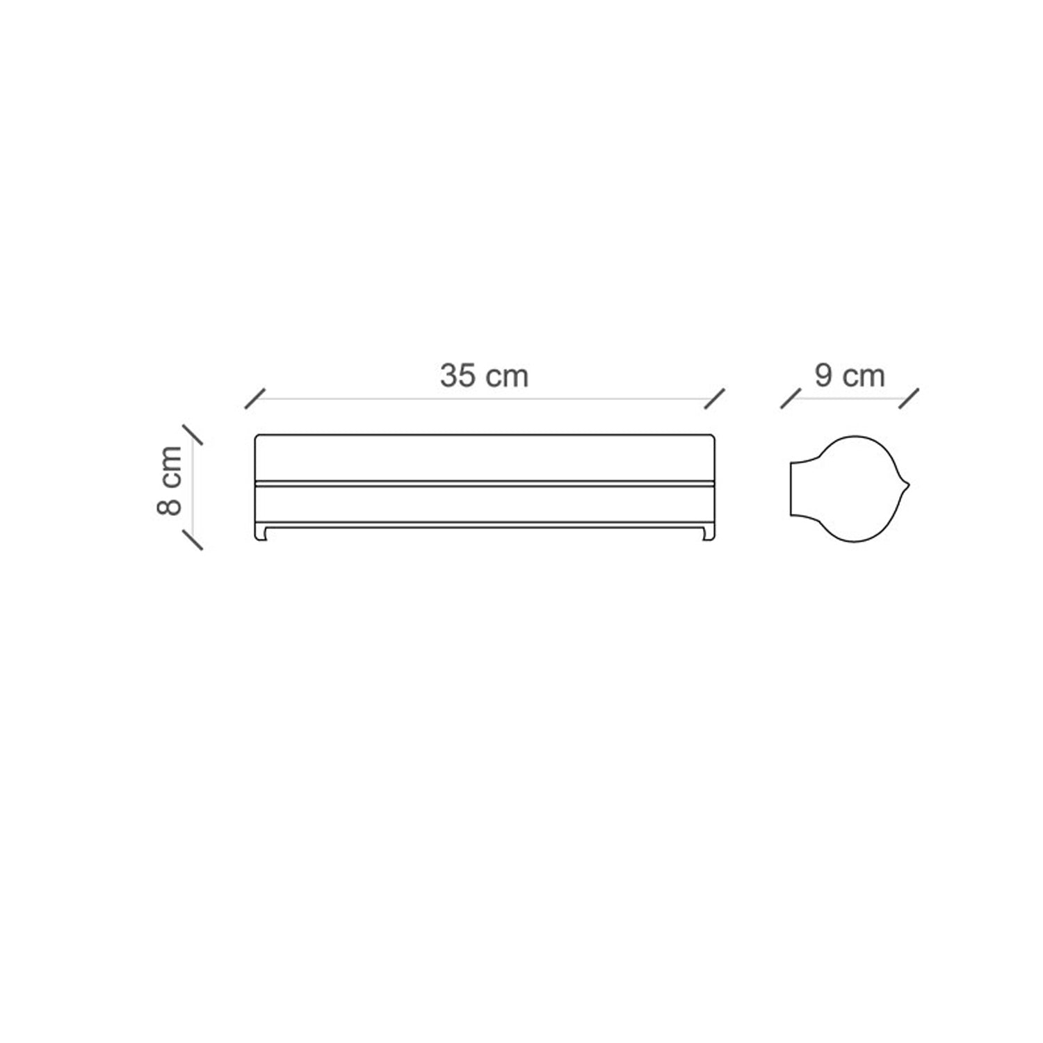 Applique Vintage Ceramica Nera 2 Luci E14