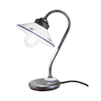 Lumetto Classico Asti Metallo E Ceramica Nero Sfumato Argento 1 Luce E27