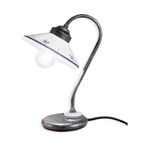 Lumetto Classico Asti Metallo E Ceramica Nero Sfumato Argento 1 Luce E27