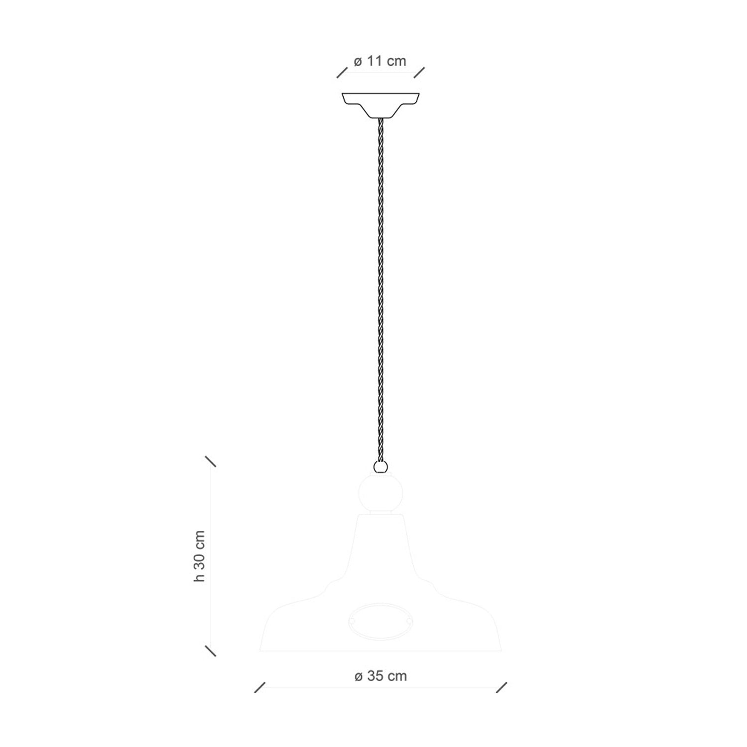 Lampadario Vintage Grunge Ferro E Ceramica Bianco 1 Luce E27