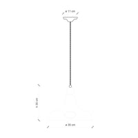 Lampadario Vintage Grunge Ferro E Ceramica Bianco 1 Luce E27