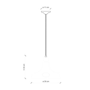 Lampadario Vintage Grunge Ferro E Ceramica Bianco 1 Luce E27