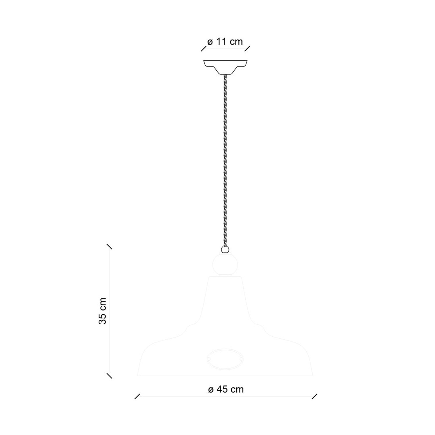 Lampadario Vintage Grunge Ferro E Ceramica Nero 1 Luce E27