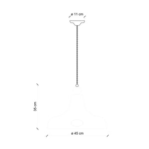 Lampadario Vintage Grunge Ferro E Ceramica Nero 1 Luce E27