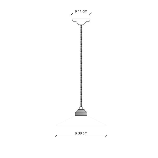 Lampadario Vintage Colors Ferro E Ceramica Bordeaux 1 Luce E27 30Cm