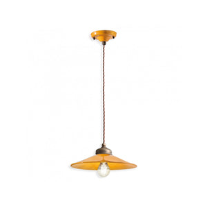 Lampadario Vintage Colors Ferro E Ceramica 1 Luce E27 30Cm