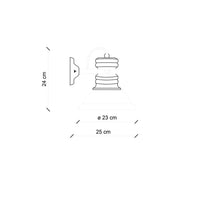 Applique Industrial Ferro E Ceramica Vintage Verde 1 Luce E27