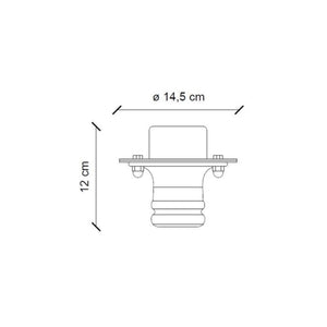 Plafoniera Industrial Pipes Ferro E Ceramica Vintage Bianco 1 Luce E27