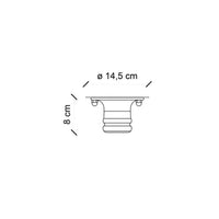 Plafoniera Industrial Minimal Pipes Ferro E Ceramica Vintage Nero 1 Luce E27