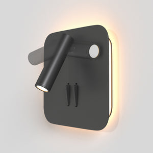 Applique Da Parete Moderno Ios 176 Alluminio Nero Luce Led Integrato 10W