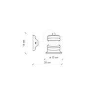 Applique Industrial Minimal Urban Ferro E Ceramica Vintage Nero 1 Luce E27