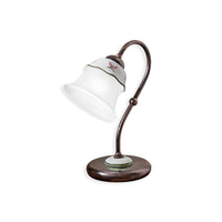 Lumetto Classico Ferrara Metallo E Ceramica Nero Sfumato Rame 1 Luce E14