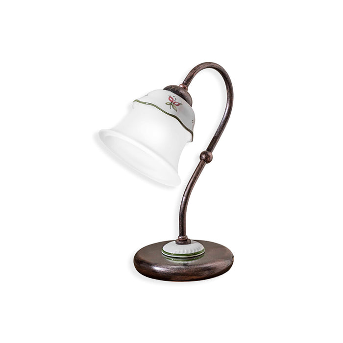 Lumetto Classico Ferrara Metallo E Ceramica Nero Sfumato Rame 1 Luce E14