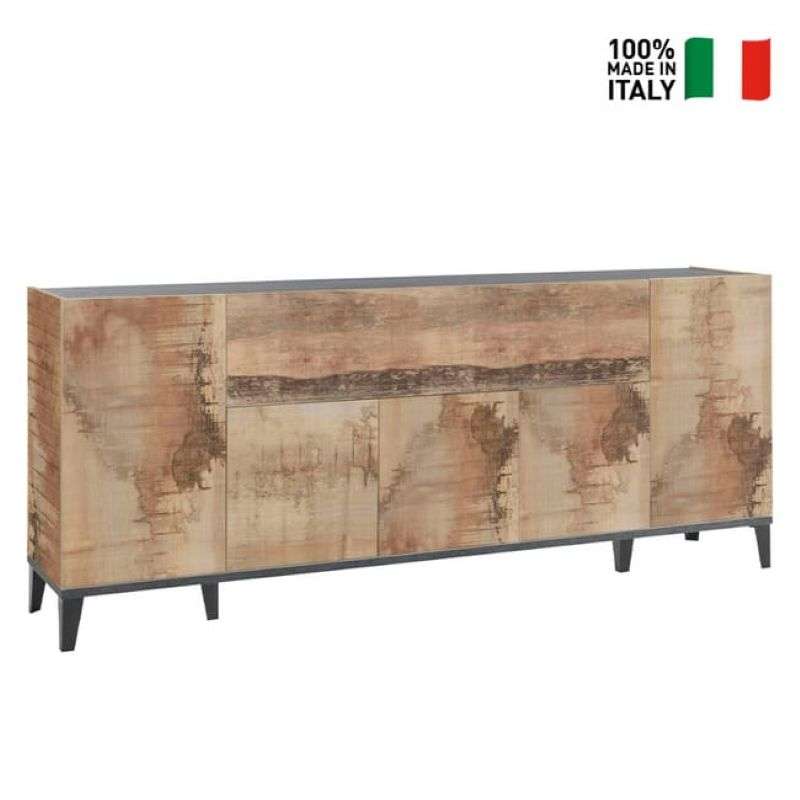 Credenza madia 5 ante a battente 1 vano a ribalta 200x40cm Stephanie Report