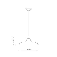 Lampadario Industrial Minimal Nordico B&W Metallo Smaltato Nero 1 Luce E27