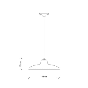 Lampadario Industrial Minimal Nordico B&W Metallo Smaltato Nero 1 Luce E27