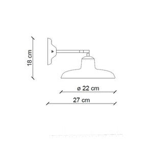 Applique Classica Como Ottone E Ceramica Bianco Decorato Filo Blu 1 Luce E14