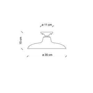 Plafoniera Industrial Minimal Nordico B&W Metallo Smaltato Nero 1 Luce E27