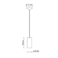 Sospensione Media Vintage Decò Pi Ceramica Ming Rosso 1 Luce E27