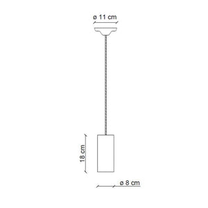 Sospensione Media Vintage Decò Pi Ceramica Rosso Corallo 1 Luce E27