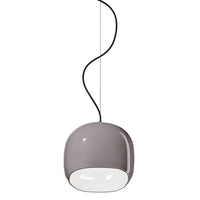 Sospensione Piccola Vintage Decò Ayrton Ceramica Grigio 1 Luce E27