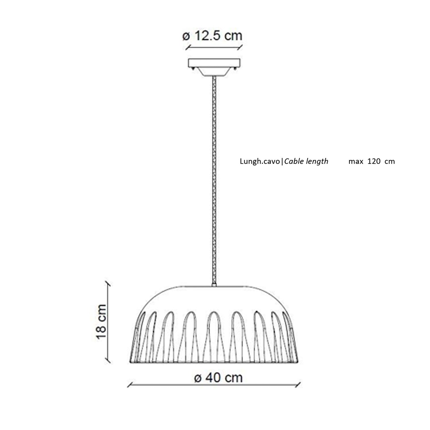 Sospensione Grande Vintage Decò Madame Gres Ceramica Bianco Naturale 1 Luce E27
