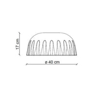 Plafoniera Grande Vintage Decò Madame Gres Ceramica Rosa Corallo 1 Luce E27