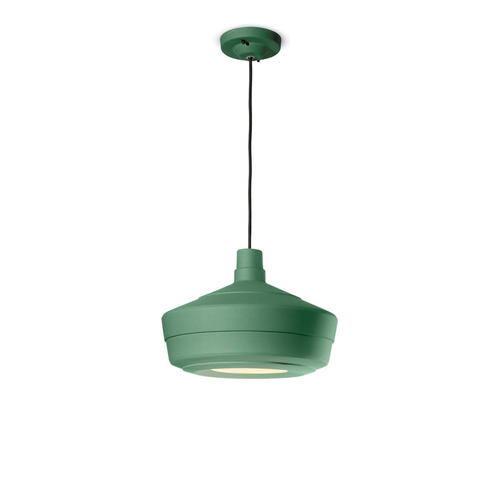 Lampadario Vintage Decò Churuata Verde Foresta 1 Luce E27