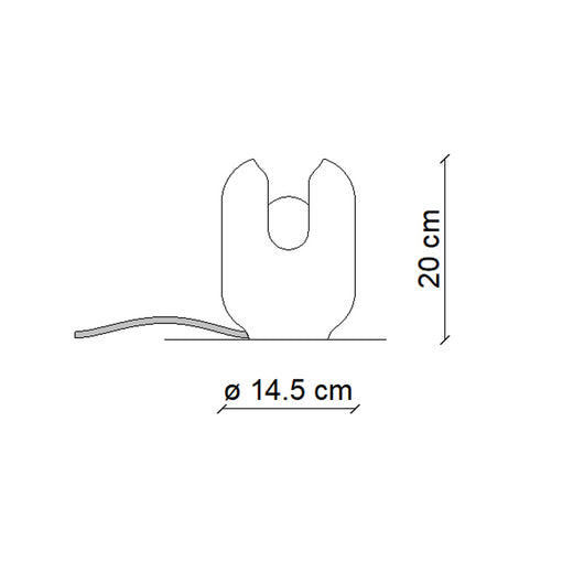 Lumetto Vintage Decò Batucada Ceramica Grigio Sabbia 1 Luce E27