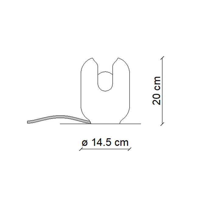 Lumetto Vintage Decò Batucada Ceramica Marrone Moka 1 Luce E27